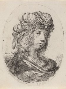 Sultanin mit einem gebänderten Turban, nach rechts gewandt, 1649-1650