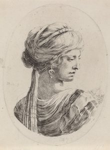 Sultanine in einem verschleierten Turban, von hinten gesehen, 1649-1650