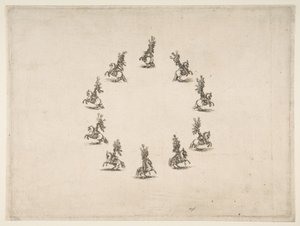 Zehn Kavaliere bilden einen Kreis, 1652