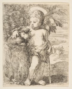 Der kleine Heilige Johannes der Täufer mit seinem Lamm