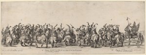 Dreißig Bogenschützen und Pagen von Stefano della Bella