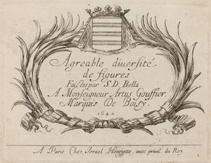 Titelseite für Agreable diversite de figures, 1642