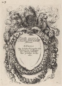 Titelseite für "Nouvelles inventions de Cartouches"