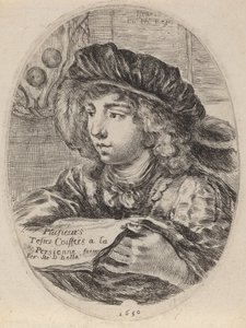 Titelseite für Plusieurs Testes Coiffées à la Persienne, 1650 von Stefano della Bella