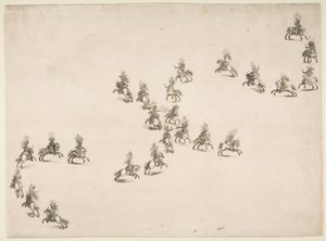 Vierundzwanzig Kavaliere bilden ein Doppel-S, 1652
