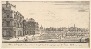 Blick auf Luxemburg von der Gartenseite des Palais d