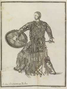 Ein Schamane. Aus Beschreibung des Landes Kamtschatka, ca. 1750 von Steller