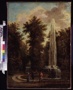 Ansicht eines Brunnens in einem Park von Stepan Philippovich Galaktionov