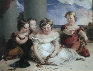 Kinder machen einen Kranz von Stephan Poyntz Denning