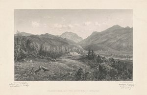 Franconia Notch, Weiße Berge von Stephen Alonzo Schoff, after George L. Brown