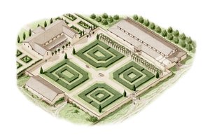Brading Römische Villa, Isle of Wight, ca. 350-400 (Tinte und Aquarell)