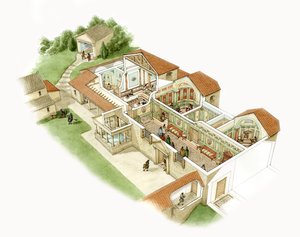 Römische Villa von Chedworth, ca. 380-390 n. Chr. von Stephen Conlin