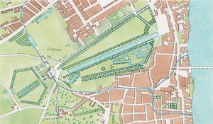 Verlauf des Flusses Tyburn, Westminster 1747 von Stephen Conlin