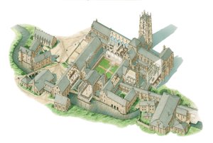 Fountains Abbey, Yorkshire, ca. 1520-1539 von Stephen Conlin