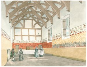 Die Große Halle von Cothay Manor, in der Nähe von Wellington, Somerset, 2016