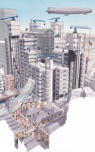 Das Lloyds-Gebäude, City of London, ca. 1987-1995 von Stephen Conlin