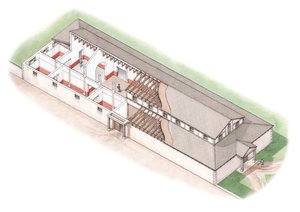 Der Nordbereich, Brading Römische Villa, Isle of Wight (gezeichnet 2012), ca. 200-250 von Stephen Conlin