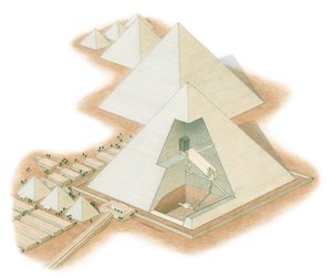 Die Pyramiden von Gizeh, Ägypten, ca. 2560 v. Chr. - 2200 v. Chr. von Stephen Conlin