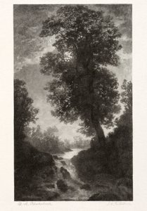 Ein Wasserfall im Mondlicht von Stephen Greeley Putnam