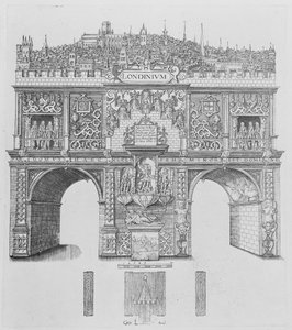Ein Triumphbogen, graviert von William Kip, 1604