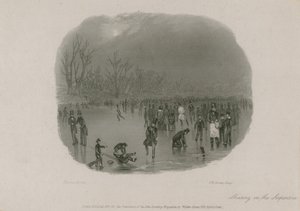 Schlittschuhlaufen auf der Serpentine, Hyde Park, London von Stephen Pearce