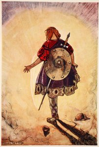 Cuchulain folgt dem leuchtenden Rad, Illustration aus 