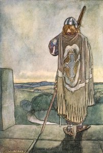 Finn hörte aus der Ferne die ersten Töne der Feenharfe, ca. 1910 von Stephen Reid