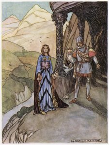 Illustration für Siegfried den Drachentöter (Farblithographie)