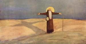 Der heilige Antonius in der Wüste