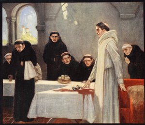 Heiliger Benedikt und die Mönche, Illustration aus 