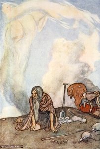 Das weiße Ross war vor ihren Augen wie ein Nebelkranz verschwunden, um 1910