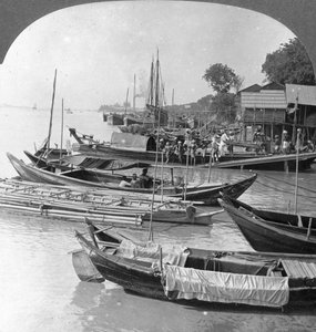 Blick auf den Irrawaddy-Fluss, Rangoon, Burma, 1908