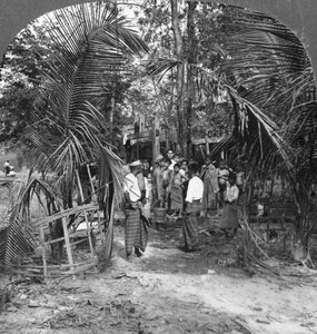 Schuljungen der American Baptist Mission, Rangoon, Burma, 1908