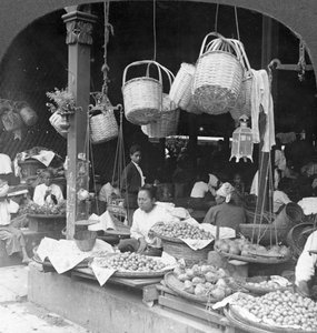 Geschäfte auf einem einheimischen Markt, Rangoon, Burma