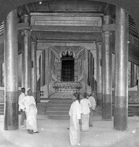 Der Löwenthron, Königspalast, Mandalay, Burma, 1908