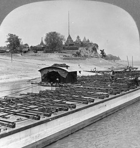 Blick auf Sagaing vom Irrawaddy-Fluss, Burma, 1908