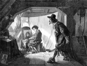 Junger Rubens von seinem Meister Van Noort überrascht, 1875 von Steven Arad Allen