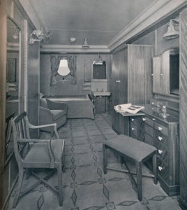 Wohnungen im Ersten-Klasse-Bereich an Bord der S.S. Empress of Britain, 1931 von Stewart Bale Limited