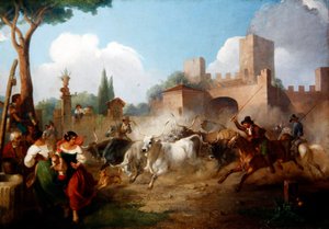 Buttari treiben römische Ochsen von Stewart Watson