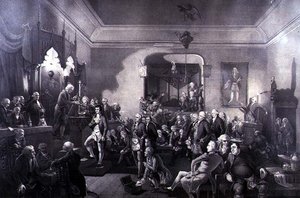 Die Einweihung von Robert Burns (1759-96) als Poet Laureate in der Lodge, Canongate, Edinburgh