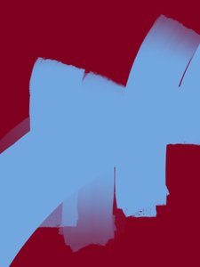 Fette blaue Striche