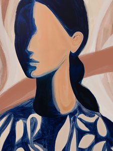 Elegantes blaues Profil