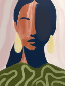 Ruhige abstrakte Frau von Studio Palette