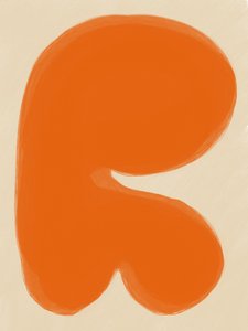 Weiche orange abstrakte Form