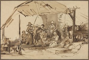 Die Anbetung der Hirten von Studio of Rembrandt van Rijn