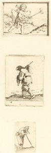 Blatt mit Radierungen von Style of Jacques Callot
