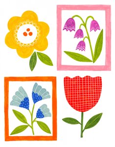 Helle Volksblumen