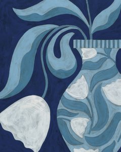 Indigo-Blumenvase von Susan Black
