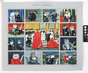 Illustration aus Cats Galore! A Compendium of Cultured Cats (veröff. 2015) von Susan Herbert
