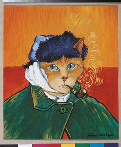 Illustration aus Cats Galore! A Compendium of Cultured Cats (veröffentlicht 2015) von Susan Herbert